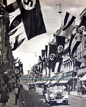 Nazi swastika banners