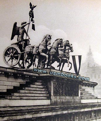 Brandenburg Gate Berlin with Nazi flag