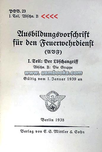 Ausbildungsvorschrift für den Feuerwehrdienst - 1. Teil