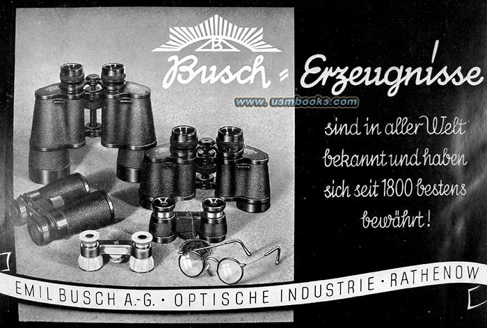 Nazi binoculars Emil Busch AG, 1939 advertising