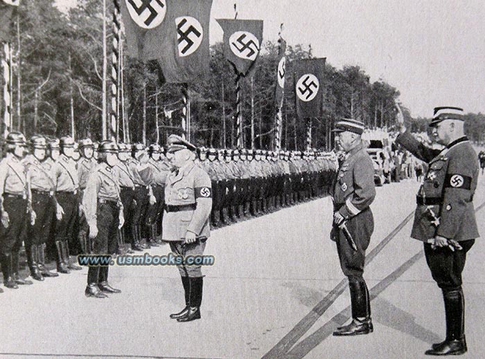 DR. ROBERT LEY, SWASTIKA BANNERS, NSKK, Reichsautobahn, Nazi dagger