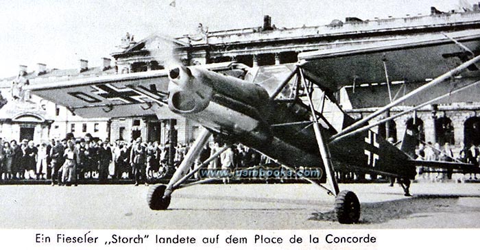 Fieseler Storch on the Place de la Concorde, May 1940 Paris