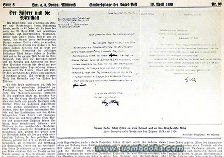 Hitler correspondence