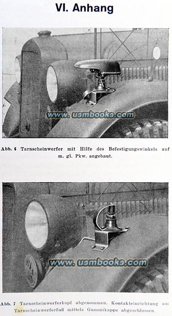 Nazi black-out lights, 3. Reich Tarnscheinwerfer