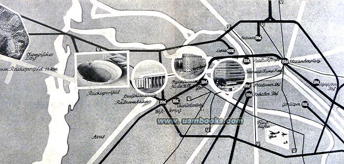 1936 map Reichshauptstadt Berlin