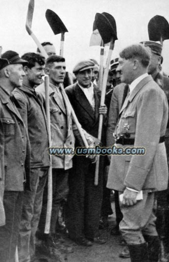 Hitler with freeway construction workers