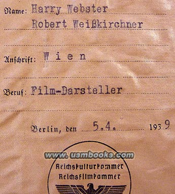 Nazi movie actor ID 1939