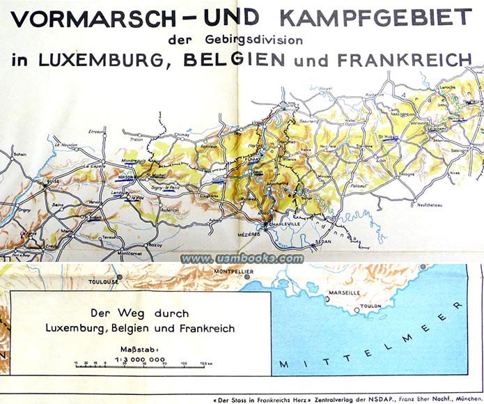 1940 Nazi map invasion of the west, Westfeldzug