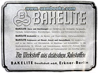 German bakelite production and uses